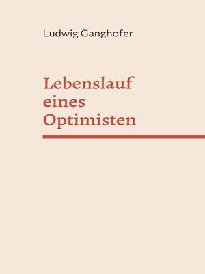 cover image of Lebenslauf eines Optimisten